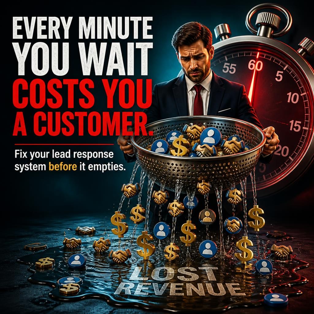 Every minute you wait costs you a customer — fix your lead response system before it empties
